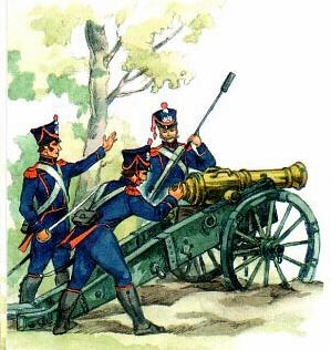 French artillerymen in action
