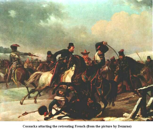 Cossacks attacking the retreating French