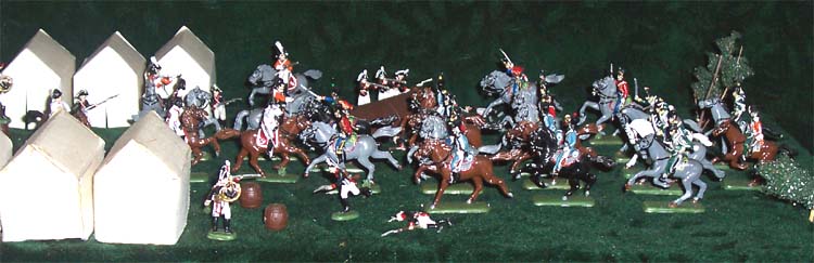 French Hussars and Prussian Cuirassiers 